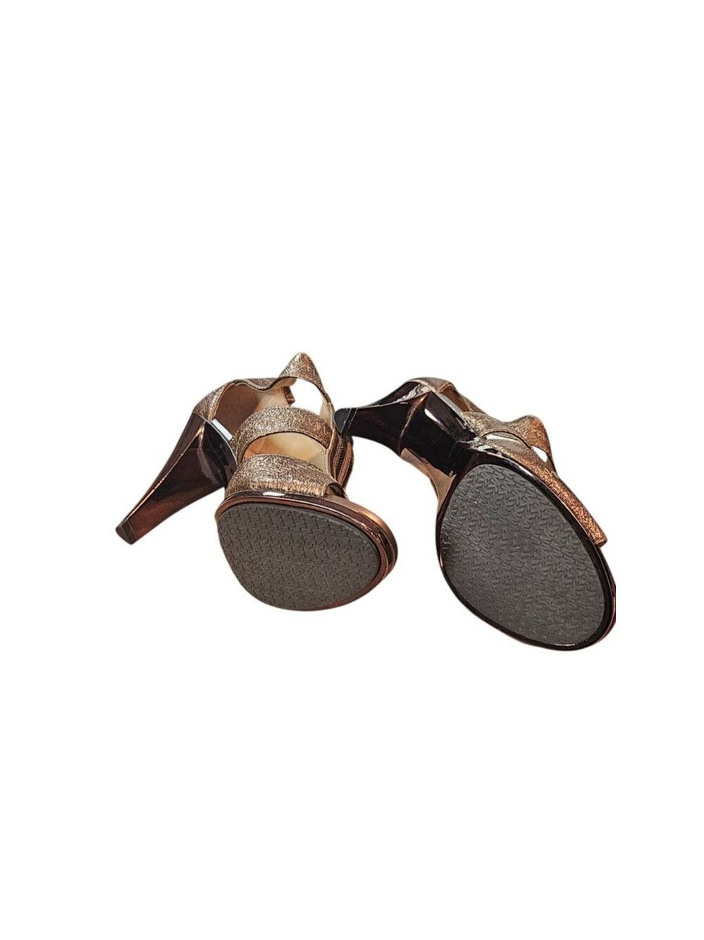 Michael Kors Bronze Metallic Zipper Heels - Picture 8 of 16